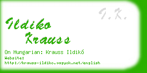 ildiko krauss business card